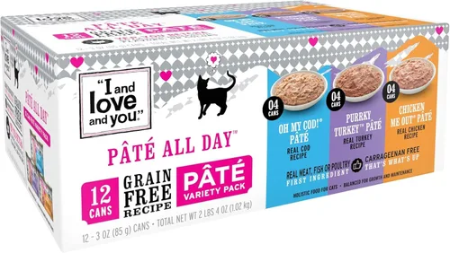 Vista 4 de I and love and you, comida para gato natural con sabor a paté de salmón