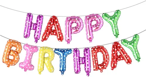 Vista 8 de Globos de cumpleaños con texto en inglés «Happy Birthday», de papel de aluminio para decoración (idioma español no garantizado), Azul