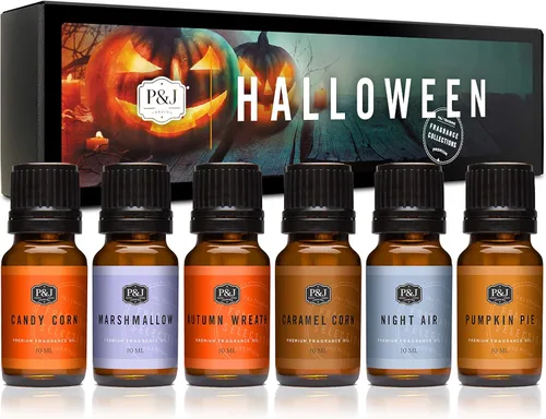 Vista 170 de P&J Trading Aceite aromático de otoño juego de 14 aceites aromáticos para hacer velas, fabricación de jabón, aceite difusor para el hogar