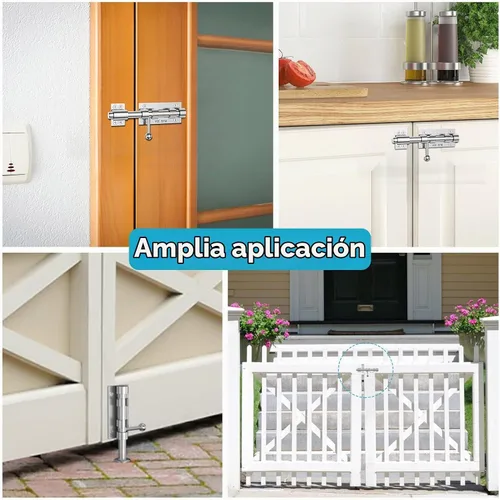 Vista 9 de Cierre de puerta de perno deslizante, hardware de pestillo de perno de barril, cerradura de 16 cm de acero inoxidable 304 resistente y sólida con 2
