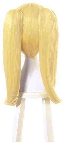 Vista 2 de Kakegurui Mary Saotome - Pelucas de cosplay de color rubio claro, peluca de pelo sintético resistente al calor para mujeres