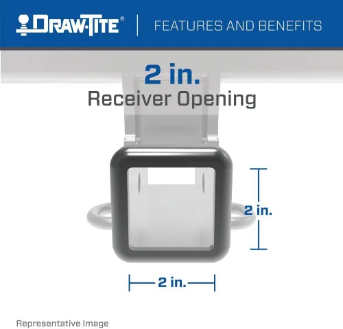 Vista 2 de Draw-Tite 76521 Enganche de remolque clase 3, receptor de 2 pulgadas, negro, compatible con Audi Q4 e-tron 2023-2025, Audi Q4 e-tron Sportback