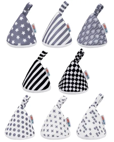 ALVABABY 8NG01 - 8 fundas para orina de bebé, 3.5 x 4 pulgadas, fuerte absorción de agua para niño recién nacido, gorro reutilizable de 4 capas,
