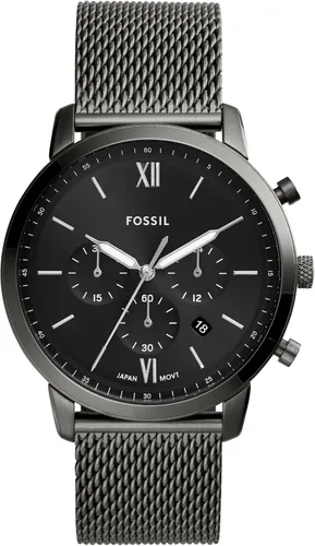 Vista 9 de Fossil Neutra - Reloj cronógrafo de cuarzo de acero inoxidable y cuero para hombre Pulsera negra/marrón