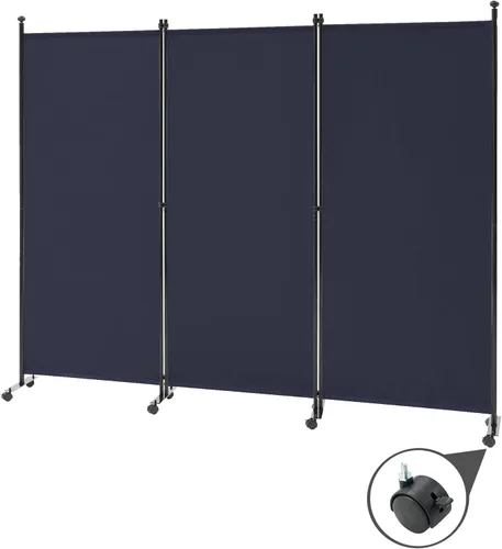 Vista 18 de Spurgehom Divisor de habitación plegable de 3 paneles, pantallas de privacidad, panel de tela independiente, divisores de pared portátiles