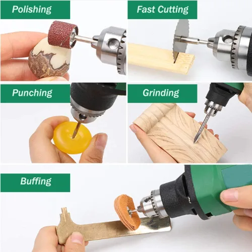 Vista 2 de Herramienta rotativa de 480 W Power Die Grinder Multifunción Eléctrica Carver Set, 6 Paso Velocidad Variable, 30000RPM
