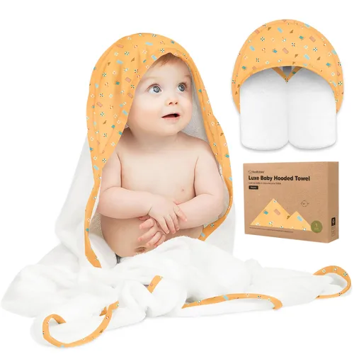 Vista 12 de KeaBabies Toalla de bebé con capucha para recién nacido - Viscosa derivada de bambú, toallas de baño grandes para bebé con capucha para niños
