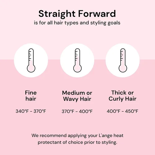 Vista 3 de L'ANGE HAIR Plancha plana de titanio Straight Forward – Placas flotantes de 1" Doble voltaje Cable giratorio de 360° Apagado automático