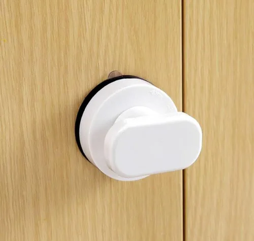 Vista 10 de WANLIAN - Potente manija de puerta de espejo de cristal con ventosa, pasamanos de pared con ventosa para refrigerador, cajón de nevera, manija