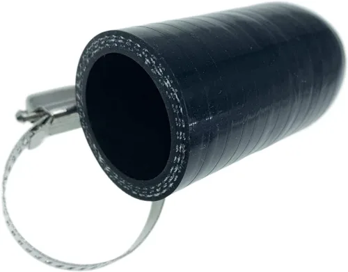 Vista 16 de Tapa de refrigerante de silicona reforzada universal negra de 1-1/4 "(32 mm) con abrazadera para calentador de derivación Puerto de agua al vacío