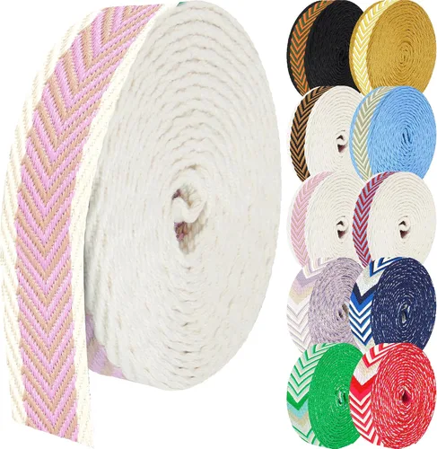Vista 27 de 1.5 pulgadas Correa de nailon con patrón, correas de cinturón de nailon, correas para bolso, correas para mochila, cinturón de nailon