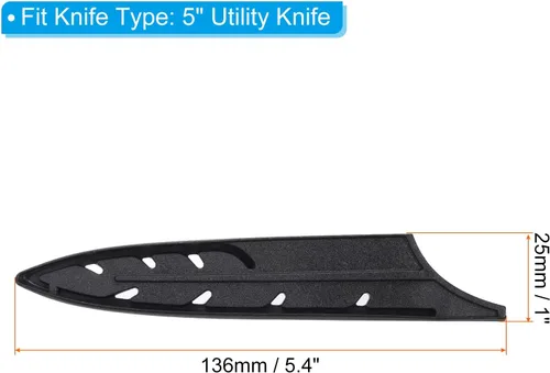 Vista 2 de PATIKIL Fundas de plástico para cuchillos de seguridad para cuchillo utilitario de 5 pulgadas, paquete de 2 cuchillos, protector de cuchillos