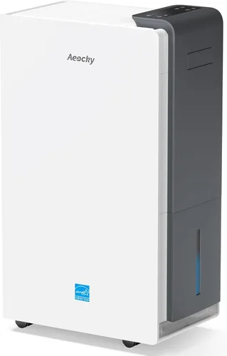 Vista 9 de Deshumidificador Energy Star de 4500 pies cuadrados más eficiente 2025, deshumidificador inteligente AEOCKY Max de 80 pintas/día con manguera