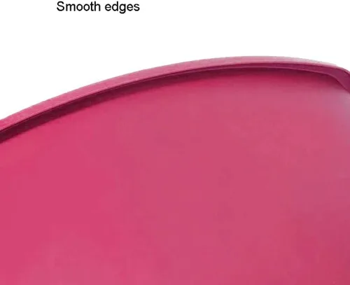 Vista 5 de Botes de basura comerciales de plástico Brute sin tapa, para laboratorio, oficina, saneamiento, basura, reciclaje (color rojo rosa, 30 litros)