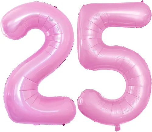 Vista 280 de GOER Globos con el número 80 para decoraciones de fiesta de cumpleaños número 80, globos de helio de aluminio jumbo de 42 pulgadas para 80 Oro rosa