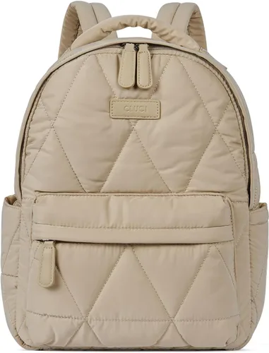 CLUCI Mochila acolchada para mujer, mini mochila de viaje pequeña para mujer, bolsa acolchada, bolsas ligeras de diseño, 32-34 Caqui