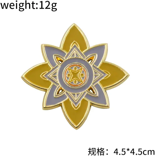 Vista 2 de Genshin Impact Vision Broche luminoso Ojo de Dios - Accesorios para proyectos de juego para mujer Metal Sin gemas