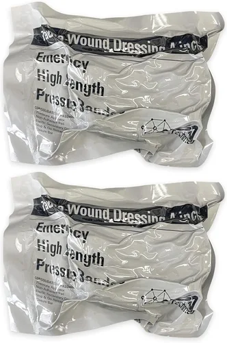 Vista 8 de ASA TECHMED Vendaje de compresión israelí de 4 pulgadas, vendaje de batalla estéril para lesiones de heridas de primeros auxilios, vendaje