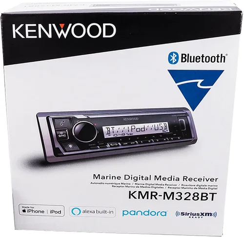 Vista 3 de Kenwood KMR-M328BT - Receptor de medios digitales marino con Alexa y Bluetooth incorporado (no reproduce Cds)