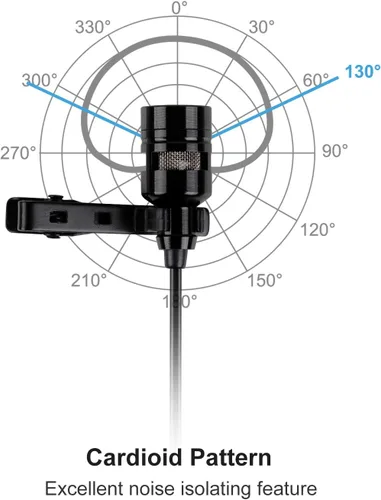 Vista 4 de Fifine - Micrófono de solapa USB Lavalier, condensador cardioide con clip, micrófono USB Plug and Play con tarjeta de sonido para PC y Mac-K053