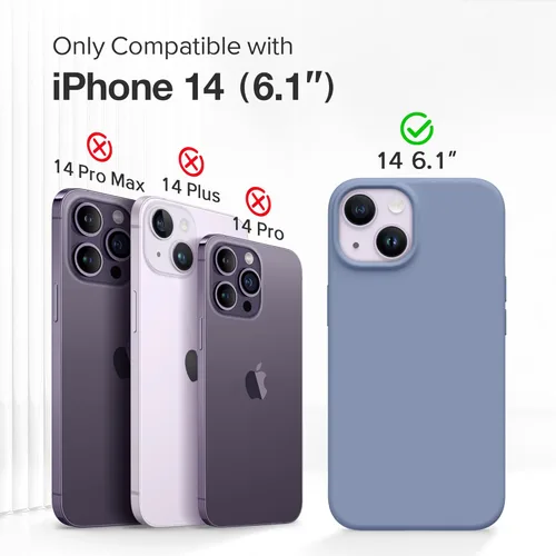 Vista 1744 de GONEZ Funda magnética para iPhone 14, compatible con Magsafe, con protector de pantalla + protector de cámara, forro de microfibra antiarañazos