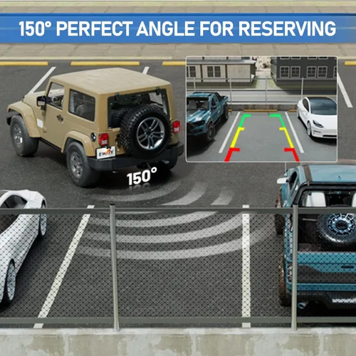 Vista 7 de EWAY Classic 3.0 - Cámara de respaldo ajustable para Jeep Wrangler JK JKU Rubicon Sahara Sport Unlimited 2007-2018, carcasa de metal resistente