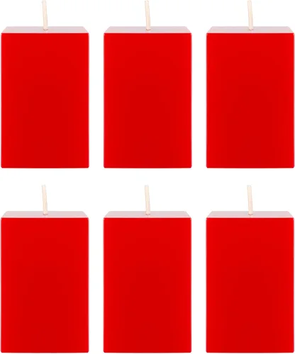 Vista 15 de Mega Candles 1 vela cuadrada rosa sin perfume, velas de cera de primera calidad vertidas a mano de 2 x 3 pulgadas, decoración del hogar, recepciones