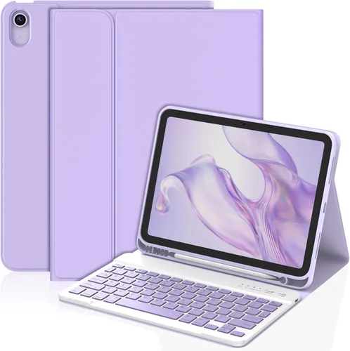 Vista 9 de KBCASE Funda para iPad Air de 11 pulgadas (M3/M2) 2025/2024 con Teclado, Funda de Teclado para iPad Air 5ª/4ª generación/para iPad Pro 11 2018