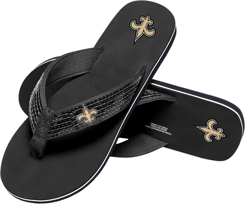 Vista 14 de FOCO Womens NFL Team Logo Sequin Strap Sandals Flip Flops
