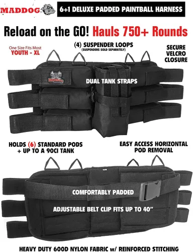 Vista 6 de Maddog Tippmann Cronus - Marcador táctico de titanio para pistola de paintball