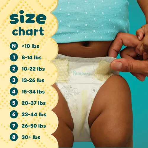 Vista 8 de Pampers Swaddlers - Pañales desechables muy suaves para bebé talla 8, 38