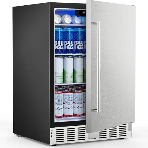 Vista 10 de COWSAR - Mini refrigerador de 2.6 pies cúbicos con congelador, refrigerador compacto de una puerta, 7 ajustes de temperatura ajustable, 2 estantes