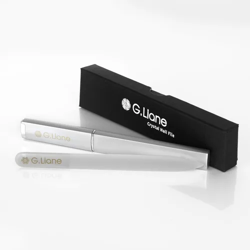 Vista 9 de Limas de cristal G. Liane para uñas - Lima doble cara de cristal grabada con estuche
