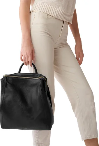 Vista 7 de Fossil Parker - Mochila convertible de cuero para mujer Negro Large - Black