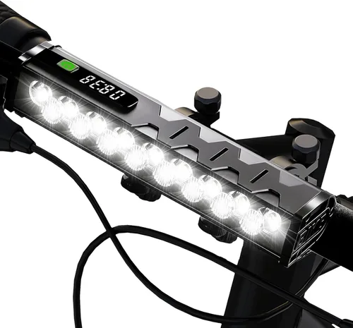 Vista 11 de 4800 Lumen Bike Lights, USB-C Rechargeable Bicycle Light, Super Bright Bike Lights for Night Riding, IP65 Waterproof Bicycle Headlight, for