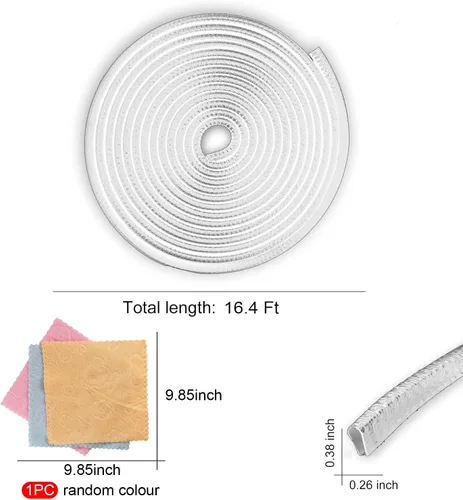 Vista 7 de SINGARO Protector de borde de puerta de automóvil de 33 pies (32.8 ft), tira protectora de entrada de puerta de automóvil, sin pegamento, protector