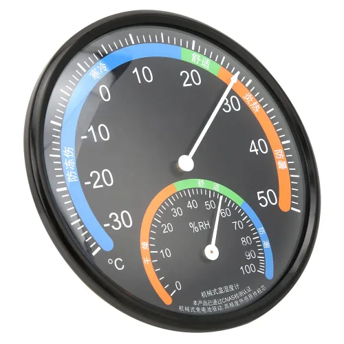 Vista 9 de Termómetro de invernadero, termómetro de invernadero, termómetro para interiores y exteriores, 5 pulgadas, tipo puntero redondo, termómetro