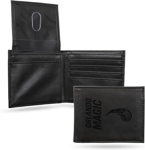 Vista 8 de Rico Industries Billeteras Magic grabadas con láser de la NBA Orlando, Orlando Magic, Classic