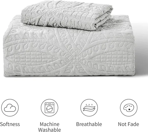 Vista 127 de Edredón de cama tamaño queen Love's cabin, color azul, para cama de verano, de microfibra ligera, estilo moderno, para todas las estaciones, 3