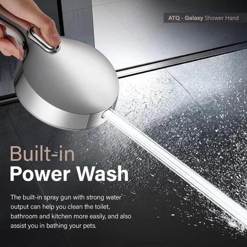 Vista 5 de Filtered Shower Head 7 Spray Mode High Pressure Shower Head with Handheld Water Softener Filters Beads,79" Long Hose,Built-in Power Wash Mode