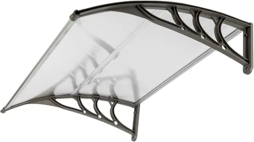 Vista 7 de Toldo para puerta de patio, cubierta de policarbonato para puerta delantera al aire libre, protección UV, lluvia, nieve, luz solar, hoja hueca