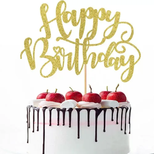 Vista 6 de Decoración negra para tartas de cumpleaños, suministros de decoración de fiesta de cumpleaños Negro 1