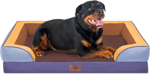 Vista 172 de Comfort Expression Cama ortopédica para perros extra grandes de 45 x 35 pulgadas, cama para mascotas XL de espuma tipo caja de huevos impermeable