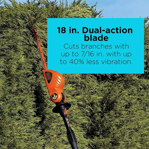 Vista 4 de BLACK+DECKER Cortasetos de poste inalámbrico de 20 V Max, 18 pulgadas (LPHT120) y batería de litio de 20 V MAX* (LBXR20)