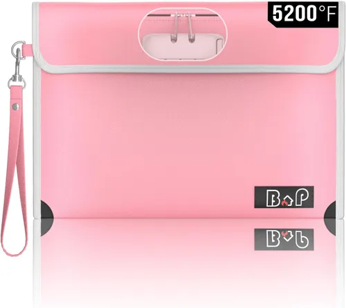 Vista 12 de Bolsa de documentos ignífuga con cerradura (5200℉), soporte para documentos de viaje de 15 x 11 pulgadas, bolsa ignífuga con cremallera para objetos