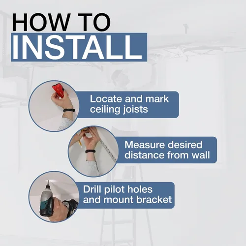 Vista 4 de StoreYourBoard Almacenamiento de techo para kayak, soporte organizador de garaje resistente ajustable