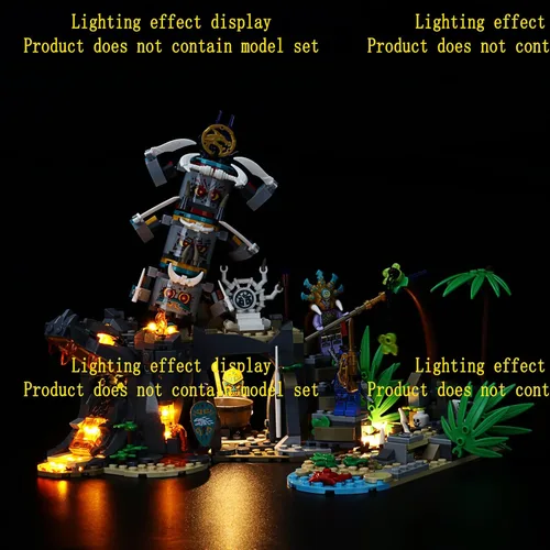 Vista 5 de GEAMENT Kit de luces LED compatible con Lego The Keepers'Village - Juego de iluminación para modelo de construcción NINJAGO 71747