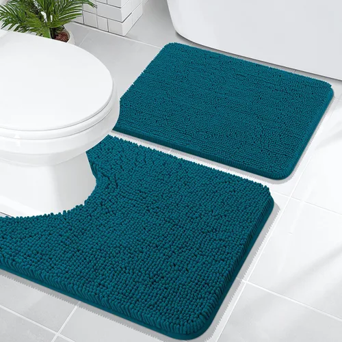 Vista 114 de OLANLY Juego de 2 alfombras de baño de felpilla suave y absorbente, antideslizantes, de secado rápido, lavables a máquina, accesorios de decoración