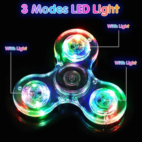 Vista 2 de Gigilli Fidget Spinners - Paquete de 12 juguetes giratorios para niños, rellenos de huevos de Pascua, regalos iluminados a granel, premios de aula