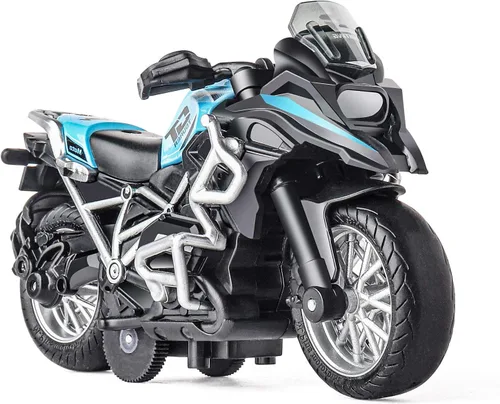 Juguete de Motocicleta de Metal Fundido - Juguetes de Retroceso con Sonido y Luz, Juguetes de Motocicleta para Niños, Juguetes para Niños de 3-9 Azul